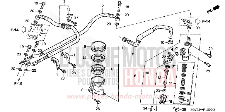 HAUPTBREMSZYLINDER, H. von Super Blackbird TITANIUM METALLIC (YR183) von 1997